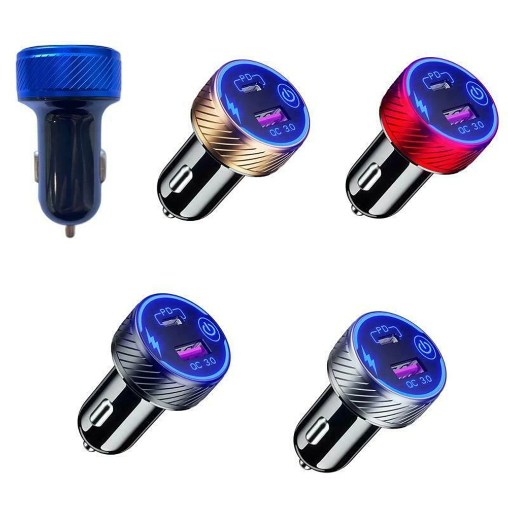 ABS Alloy Car Adapter Fast Charger With Touch Power Switch QC3.0 Dual Port USB DC 12V-24V Black Gold Silver Red Durable New
ABS Alloy Car Adapter Fast Charger With Touch Power Switch QC3.0 Dual Port USB DC 12V-24V Black Gold Silver Red Durable New