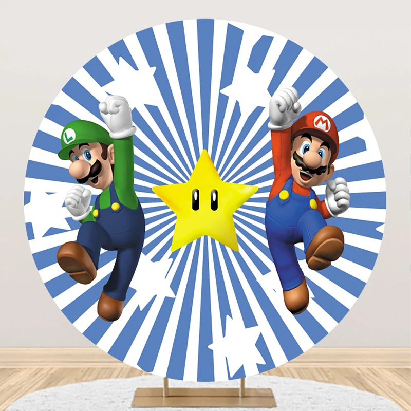 Circle Background Cartoon Brothers Game Uncle Mushroom Birthday Party Decoration Banner Round Photography Backdrop Photocall
Circle Background Cartoon Brothers Game Uncle Mushroom Birthday Party Decoration Banner Round Photography Backdrop Photocall