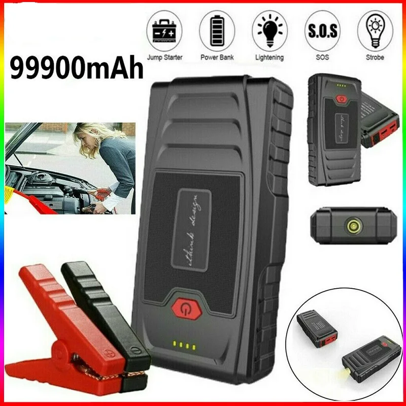 Portable 99900Mah Car Battery Jump Starter 12V Power Bank Portable Auto Charger Start Devic Car Emerg Starting Booster
Portable 99900Mah Car Battery Jump Starter 12V Power Bank Portable Auto Charger Start Devic Car Emerg Starting Booster