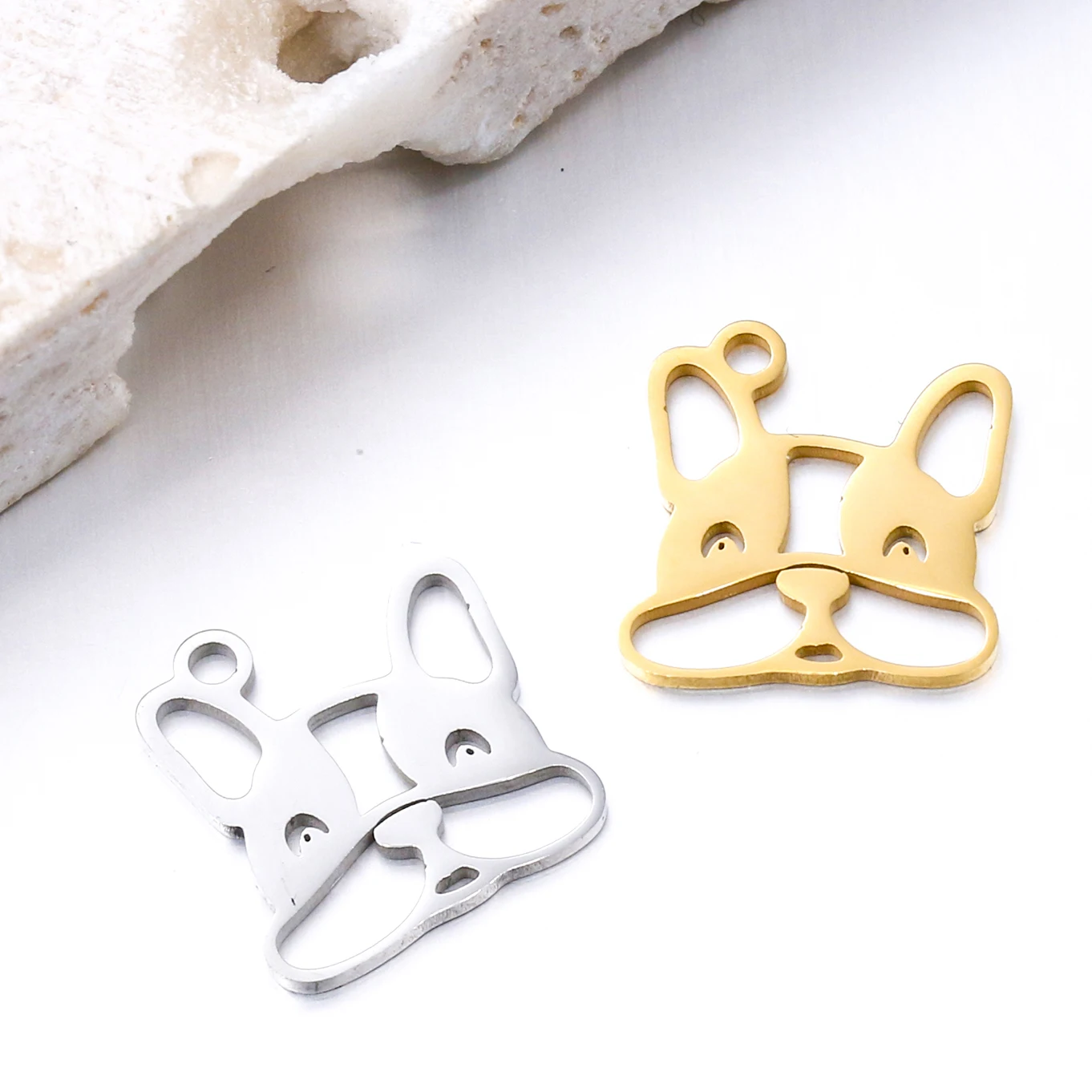 5pcs/Lot Stainless Steel Cute Dog Corgi Charm Animal Pendant For DIY Necklace Bracelet Earrings Jewelry Making Craft Accessories
5pcs/Lot Stainless Steel Cute Dog Corgi Charm Animal Pendant For DIY Necklace Bracelet Earrings Jewelry Making Craft Accessories