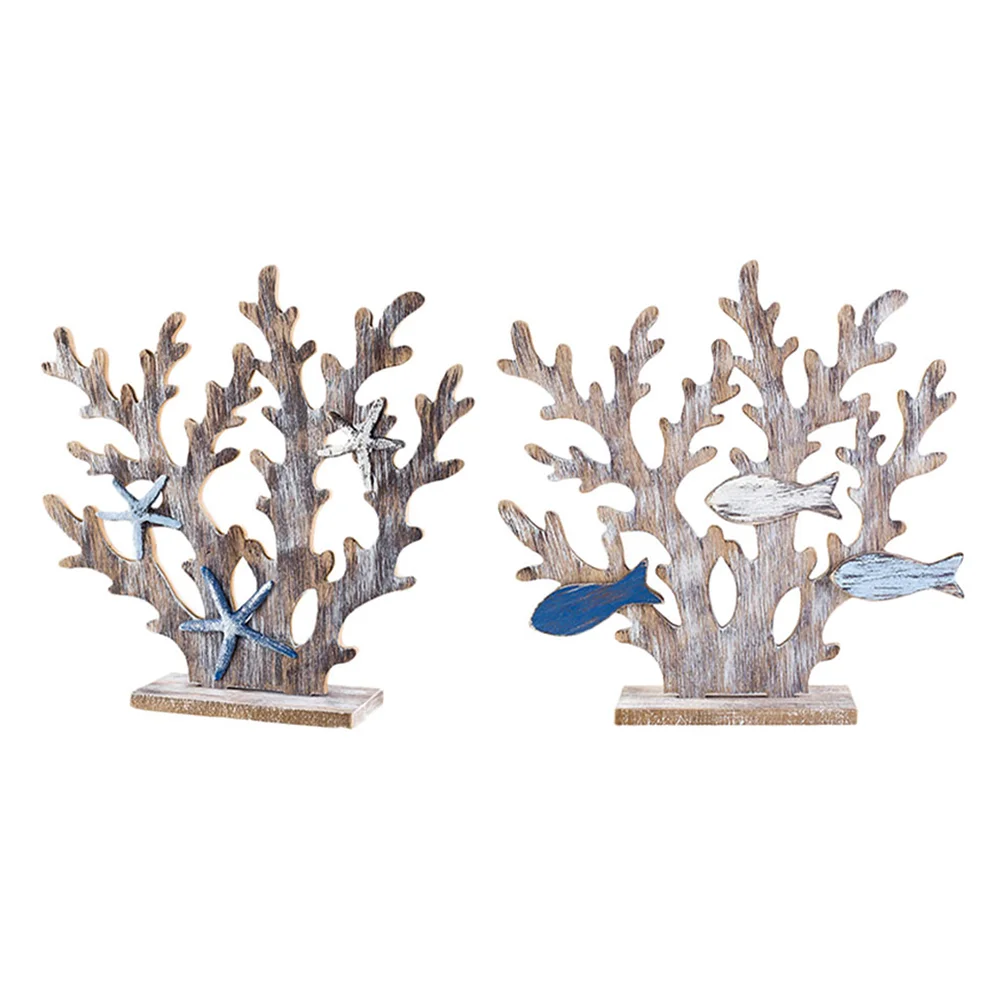 2Pcs Wood Coral Tree Models Marine Style Coral Tree Tabletop Decorations Mediterranean Style Crafts
2Pcs Wood Coral Tree Models Marine Style Coral Tree Tabletop Decorations Mediterranean Style Crafts