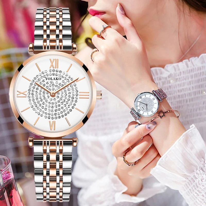 Gypsophila Diamond Design Women Watches Fashion Silver Round Dial Stainless Steel Band Quartz Wrist Watch Gifts relogiosfeminino
Gypsophila Diamond Design Women Watches Fashion Silver Round Dial Stainless Steel Band Quartz Wrist Watch Gifts relogiosfeminino