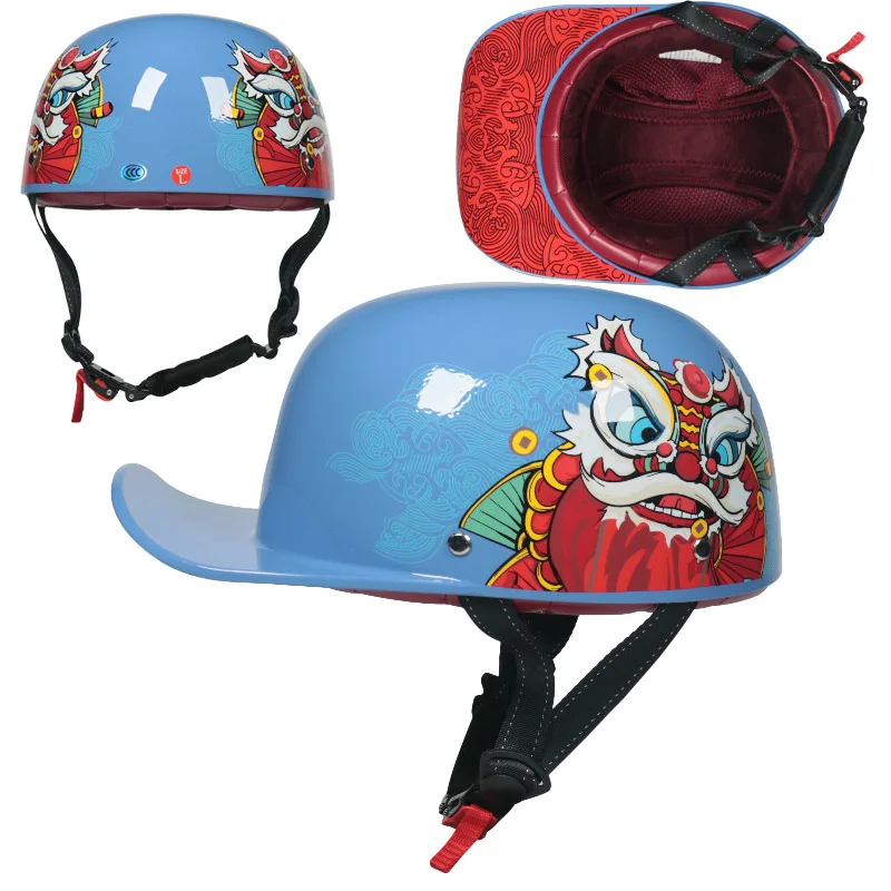 New Motobaby Men Motorcycle Half Helmet Adult Motorbiker Vintage Retro Open Face Crash Scooter Chopper Helmets Baseball Cap
New Motobaby Men Motorcycle Half Helmet Adult Motorbiker Vintage Retro Open Face Crash Scooter Chopper Helmets Baseball Cap