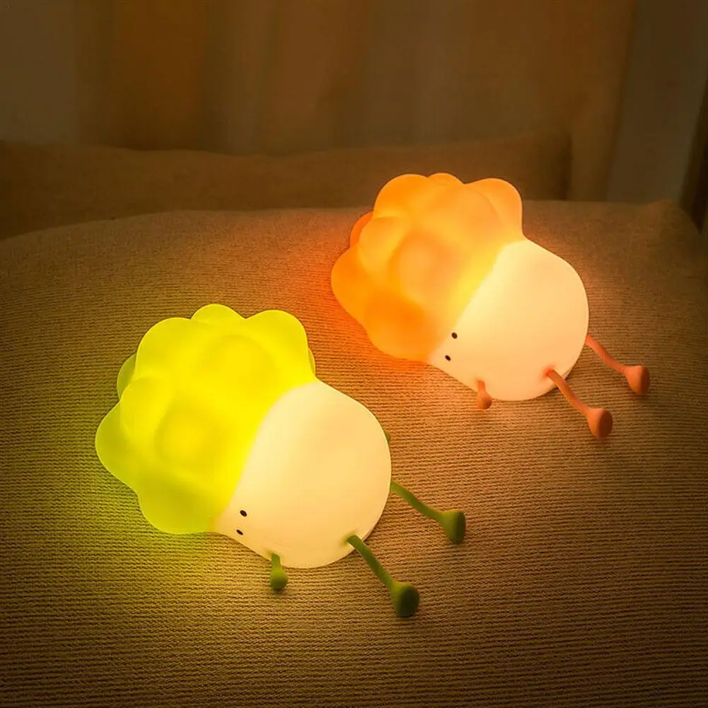 Rechargeable Cute Vegetable Cabbage Night Light Rechargeable Silicone LED Lamp Kid Birthday Gifts Bedroom Room Decoration Night
Rechargeable Cute Vegetable Cabbage Night Light Rechargeable Silicone LED Lamp Kid Birthday Gifts Bedroom Room Decoration Night