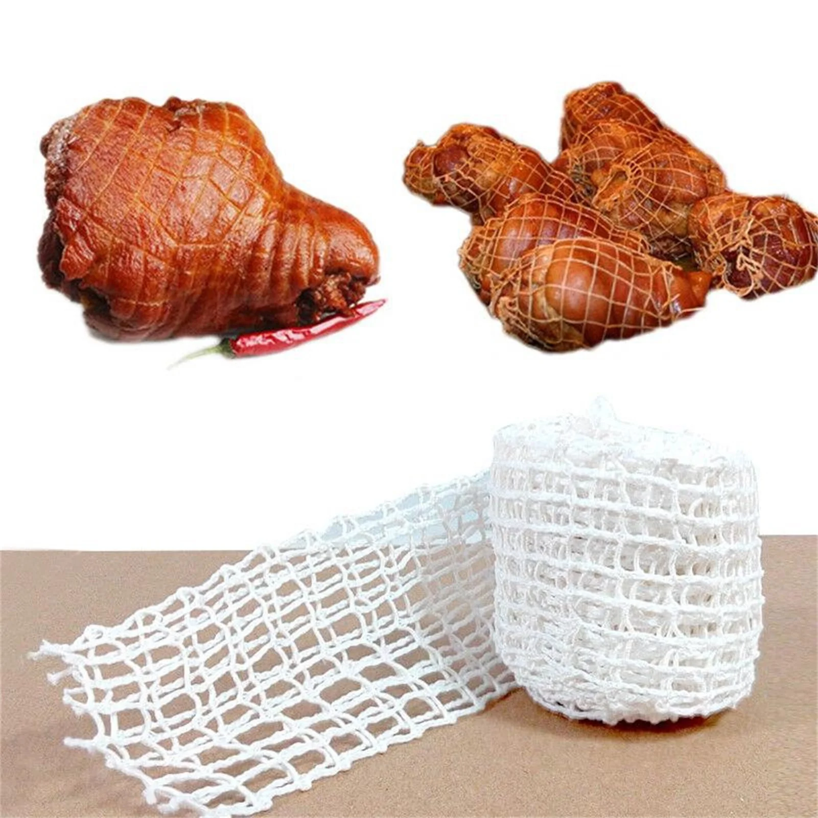 1/3 Meter Cotton Meat Net Ham Sausage Net Butcher's String Sausage Net Roll Hot Dog Net Sausage Packaging Kitchen Cooking Tools
1/3 Meter Cotton Meat Net Ham Sausage Net Butcher's String Sausage Net Roll Hot Dog Net Sausage Packaging Kitchen Cooking Tools