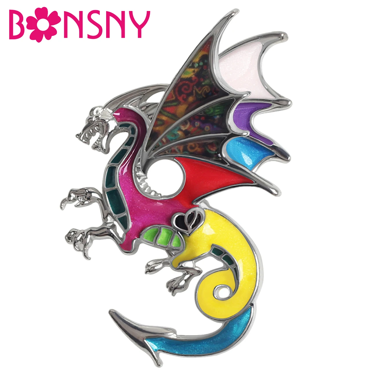 Bonsny Enamel Alloy Metal Floral Cute Dinosaur Long Dragon Brooches Big Pin Fashion Jewelry For Women Teens Girls Party Gifts
Bonsny Enamel Alloy Metal Floral Cute Dinosaur Long Dragon Brooches Big Pin Fashion Jewelry For Women Teens Girls Party Gifts