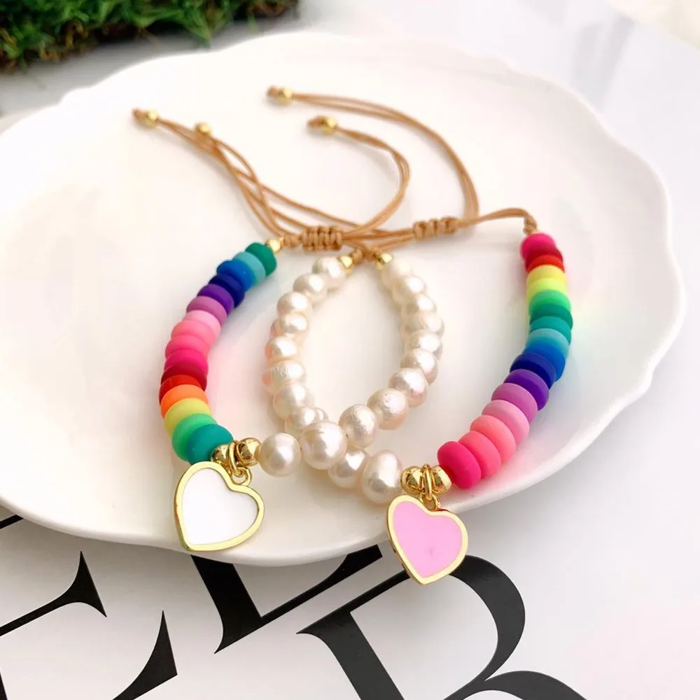 YASTYT Rainbow Jewelry Heart Charm Braceler for Women Girl Friends Gift Boho Bohemian Natural Perarl Bracelets Jewellery
YASTYT Rainbow Jewelry Heart Charm Braceler for Women Girl Friends Gift Boho Bohemian Natural Perarl Bracelets Jewellery