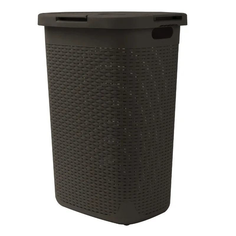 Basket Collection, Slim Laundry Hamper, 60 Liter (15kg/33lbs) Capacity, Cut Out Handles, Attached Hinged Lid, Ventilated, Brown
Basket Collection, Slim Laundry Hamper, 60 Liter (15kg/33lbs) Capacity, Cut Out Handles, Attached Hinged Lid, Ventilated, Brown