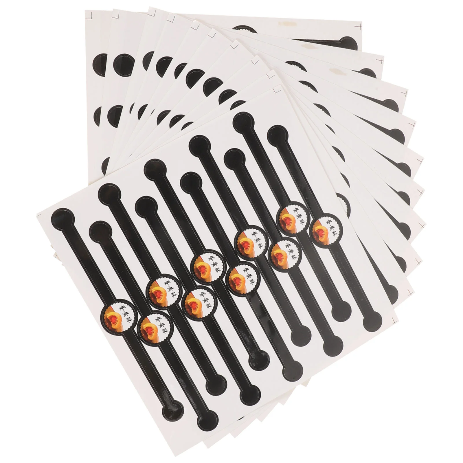 10 Sheets of Gift Sticker Self-adhesive Cake Package Stickers Strip Shape Seal Decals
10 Sheets of Gift Sticker Self-adhesive Cake Package Stickers Strip Shape Seal Decals