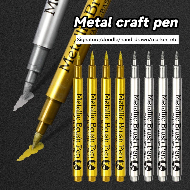 Metallic Marker Pens Gold Silver Permanent Art Markers for Artist Illustration Crafts Scrapbooking Fabric DIY Epoxy Resin Mold
Metallic Marker Pens Gold Silver Permanent Art Markers for Artist Illustration Crafts Scrapbooking Fabric DIY Epoxy Resin Mold
