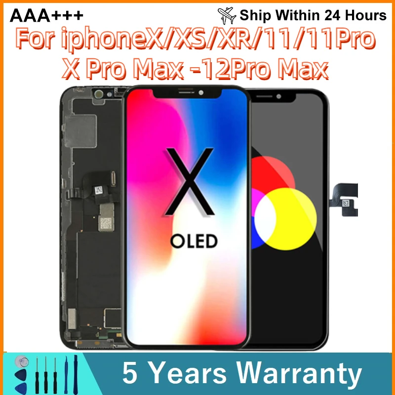 Новый Oled-экран для iPhone X XS XR 11Pro Max, дисплей с сенсорным экраном и дигитайзером в сборе, сменный ЖК-дисплей для iPhone 12 11 Pro XS Max
Новый Oled-экран для iPhone X XS XR 11Pro Max, дисплей с сенсорным экраном и дигитайзером в сборе, сменный ЖК-дисплей для iPhone 12 11 Pro XS Max