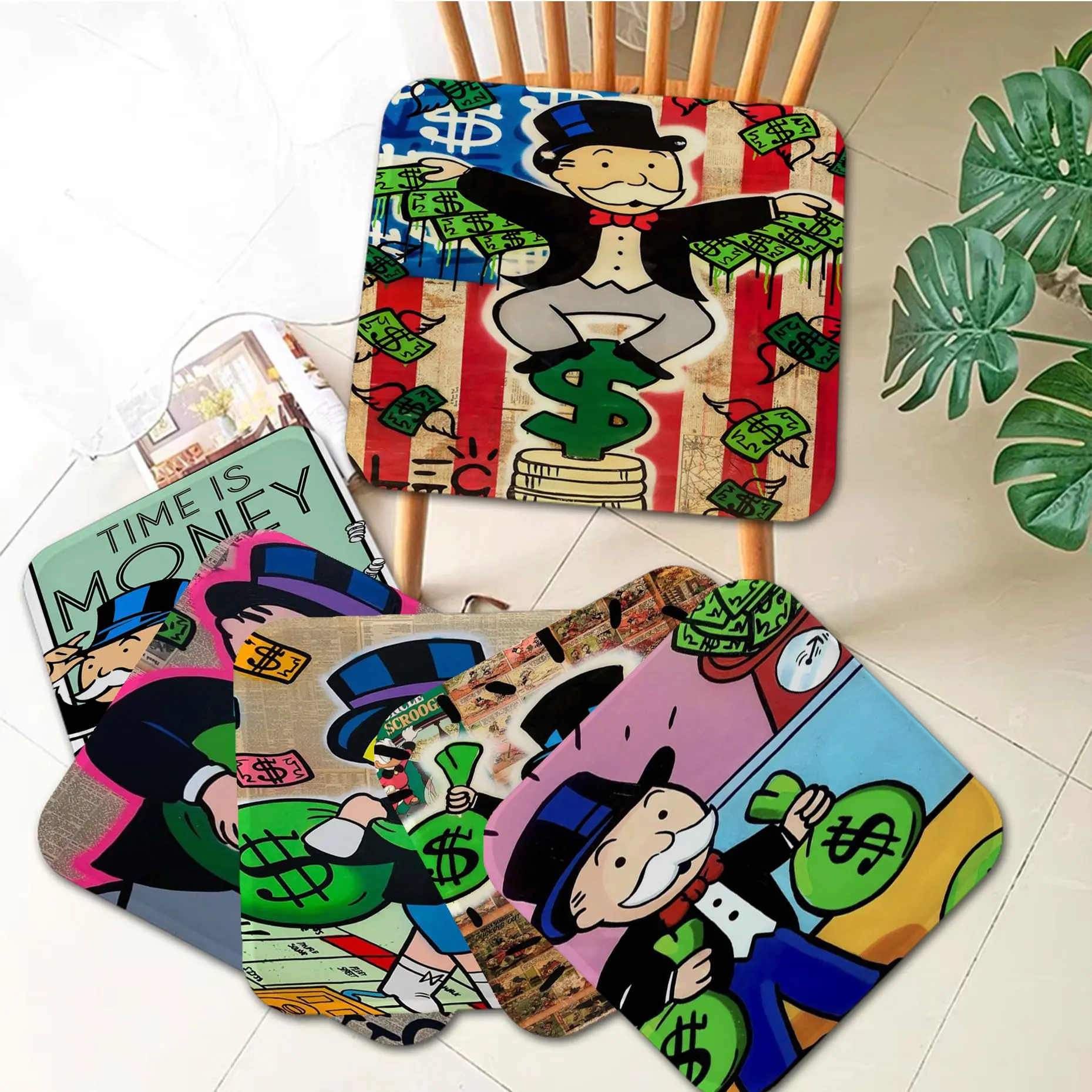 Monopoly Graffiti Art Money Tie Rope Seat Cushion Office Dining Stool Pad Sponge Sofa Mat Non-Slip Cushion Pads
Monopoly Graffiti Art Money Tie Rope Seat Cushion Office Dining Stool Pad Sponge Sofa Mat Non-Slip Cushion Pads