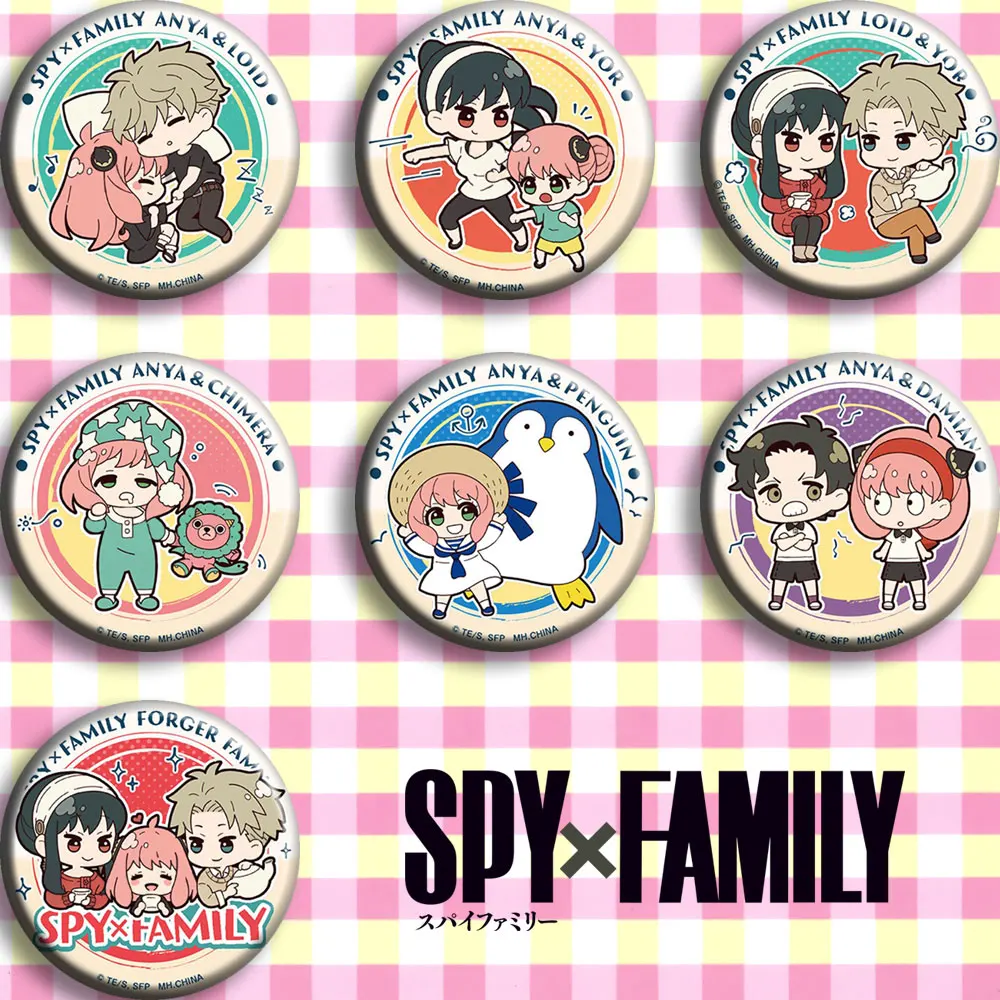 7pcs/1lot SPY×FAMILY Loid Forger Anya Forger Figure 3643 Metal Badges Round Brooch Pin Badge Bedge Gifts Kids Collection Toy
7pcs/1lot SPY×FAMILY Loid Forger Anya Forger Figure 3643 Metal Badges Round Brooch Pin Badge Bedge Gifts Kids Collection Toy