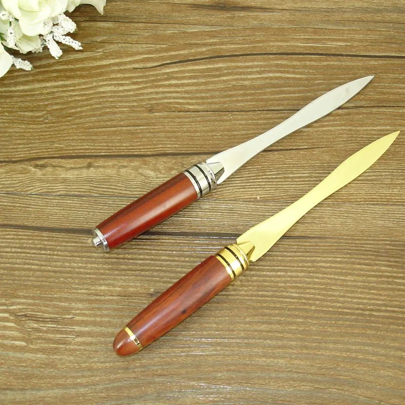 Wooden Letter Opener MB Style Design Silver & Gold Office Accessories Letter Opener Desk Stationery Office Tool Cutting Supplier
Wooden Letter Opener MB Style Design Silver & Gold Office Accessories Letter Opener Desk Stationery Office Tool Cutting Supplier