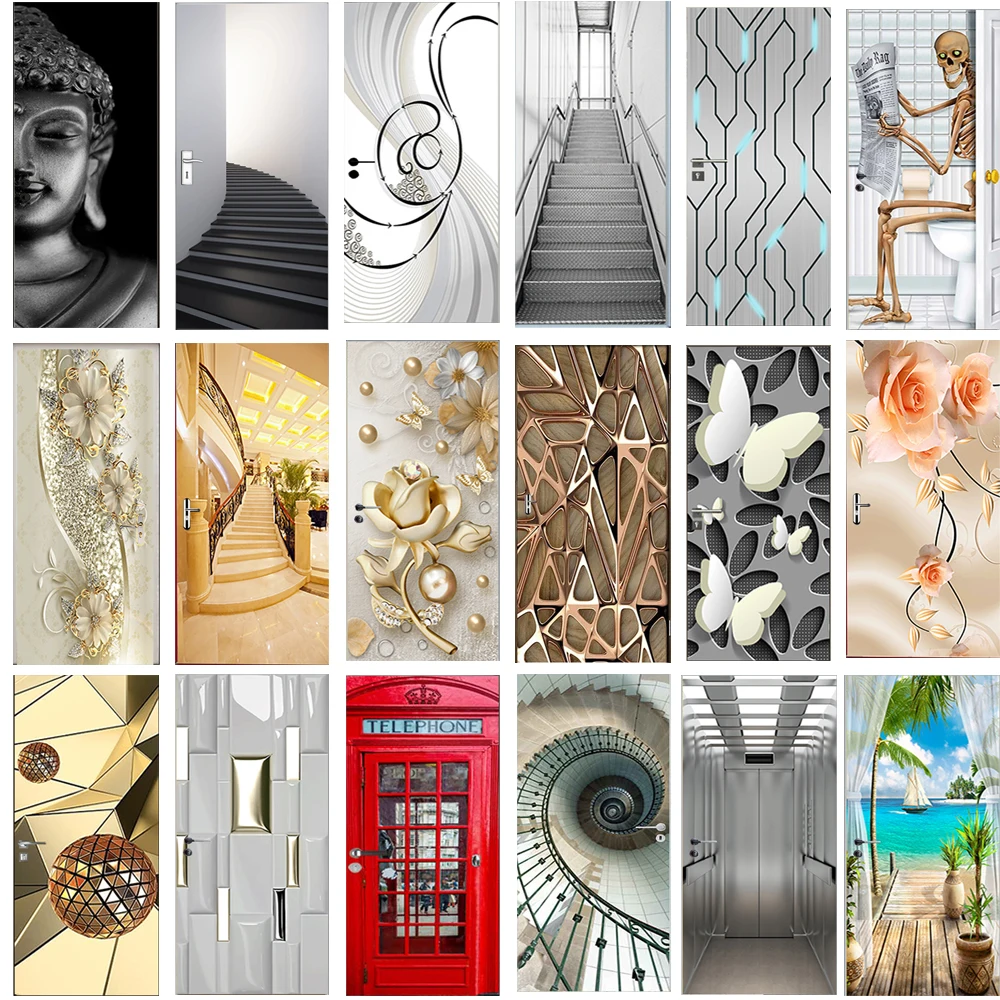 Doors Decoration 3D Wallpaper Modern Design PVC Self-adhesive Waterproof Door Sticker Posters Murals Bedroom Home Decor Decal
Doors Decoration 3D Wallpaper Modern Design PVC Self-adhesive Waterproof Door Sticker Posters Murals Bedroom Home Decor Decal