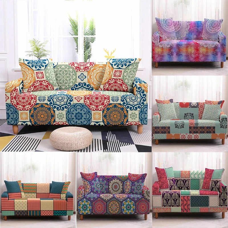 Geometric Themed Stretch Couch Covers Mandala Pattern Household Dirt-proof Sofa Towel Furniture All Inclusive Protector 
Geometric Themed Stretch Couch Covers Mandala Pattern Household Dirt-proof Sofa Towel Furniture All Inclusive Protector