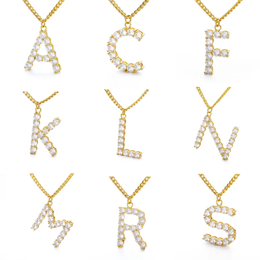 Luxury Zircon A-Z Alphabet Pendant Chain Necklace For Woman Men Stainless Steel Chain Letter Necklace Punk Initial Name Jewelry
Luxury Zircon A-Z Alphabet Pendant Chain Necklace For Woman Men Stainless Steel Chain Letter Necklace Punk Initial Name Jewelry