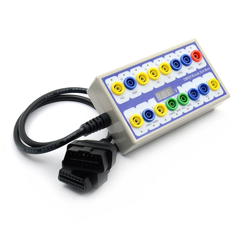 OBDII OBD2 Breakout Box Car OBD 2 Break Out Box Car Protocol Detector Auto Can Test Box Automotive Connector Detector
OBDII OBD2 Breakout Box Car OBD 2 Break Out Box Car Protocol Detector Auto Can Test Box Automotive Connector Detector