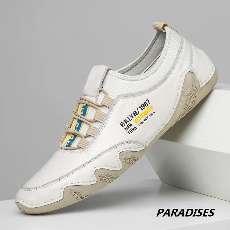 Mens Sneakers Genuine Leather Men Loafers Shoes Fashion Lace-up Solid Men's Shoes High Quality Men Driving Shoes Male Soft Flats
Mens Sneakers Genuine Leather Men Loafers Shoes Fashion Lace-up Solid Men's Shoes High Quality Men Driving Shoes Male Soft Flats