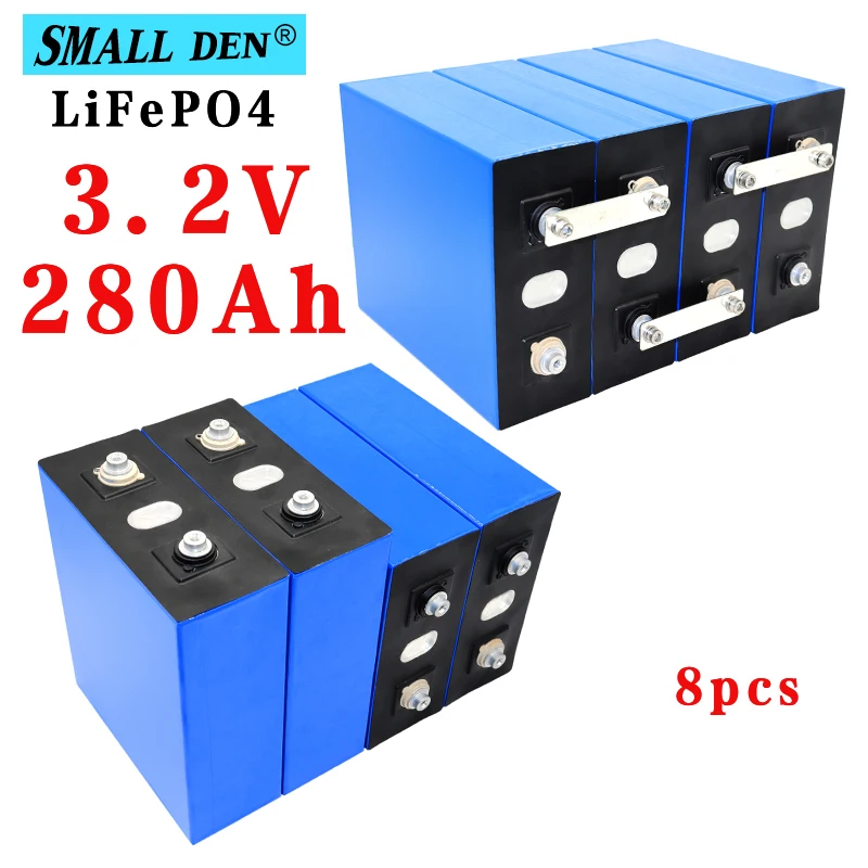 8pcs 3.2V 280Ah lifepo4 battery DIY 12V 24V 280000mAh Rechargeable battery pack for Electric car RV Solar Energy storage system
8pcs 3.2V 280Ah lifepo4 battery DIY 12V 24V 280000mAh Rechargeable battery pack for Electric car RV Solar Energy storage system
