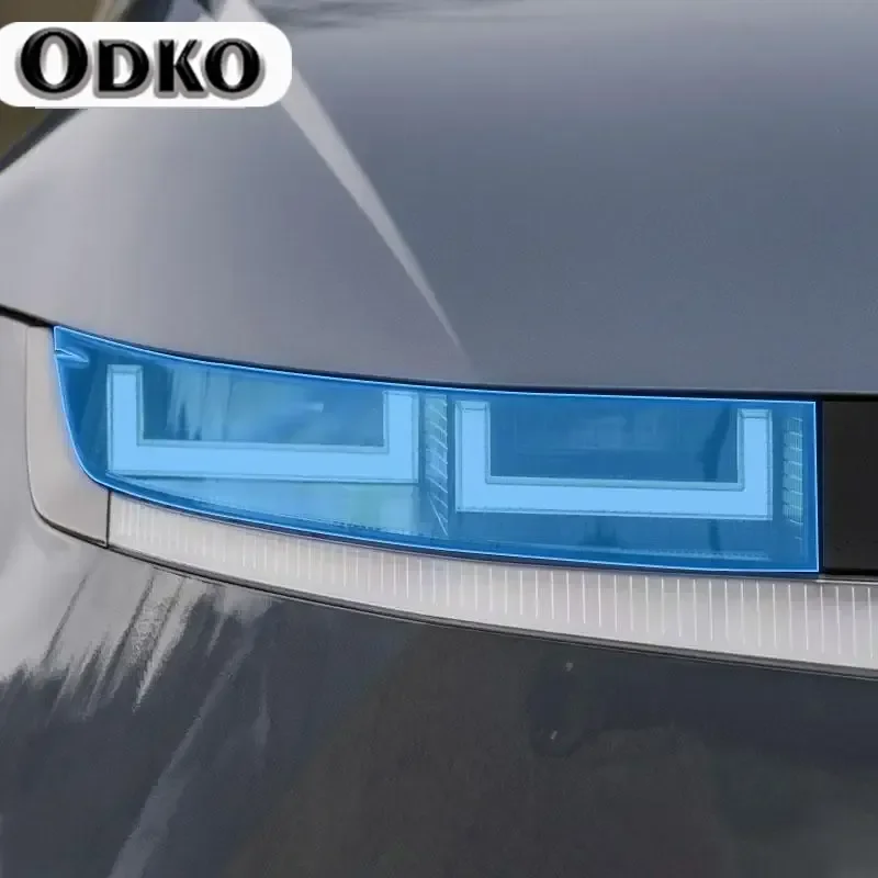 Для Hyundai IONIQ 5 2022-2023 Автомобильная внешняя фара против царапин ТПУ PPF защитная