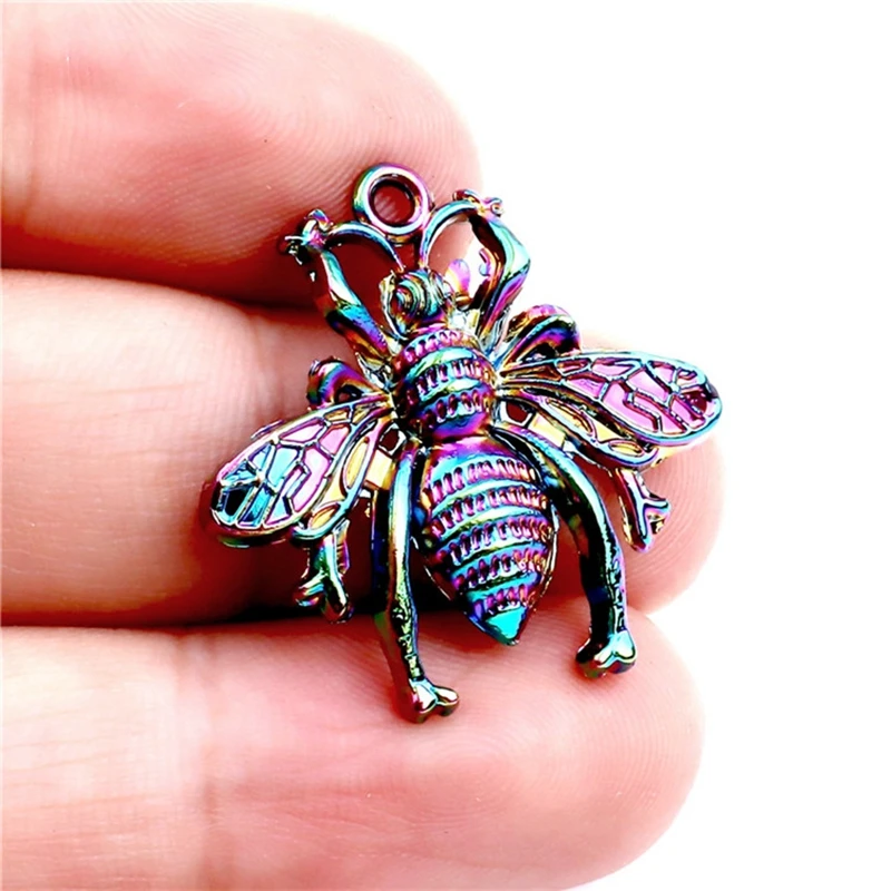 4pcs/Lot Personality Unique Rainbow Color Bee Charms Alloy Pendant For Necklace Earrings Bracelet Jewelry Making Diy Accessories
4pcs/Lot Personality Unique Rainbow Color Bee Charms Alloy Pendant For Necklace Earrings Bracelet Jewelry Making Diy Accessories