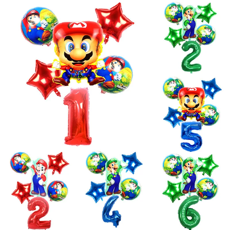 Super Mario Birthday Set Game Cartoon Party Supplies Children's Party Decoration Kawaii Anime Aluminum Film Balloon 6pcs
Super Mario Birthday Set Game Cartoon Party Supplies Children's Party Decoration Kawaii Anime Aluminum Film Balloon 6pcs