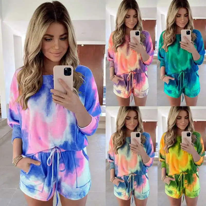 2023 New Women's Home Clothes Two-Piece Summer Tie-Dye Print Long-Sleeved Plus Shorts Set Female Clothing
2023 New Women's Home Clothes Two-Piece Summer Tie-Dye Print Long-Sleeved Plus Shorts Set Female Clothing