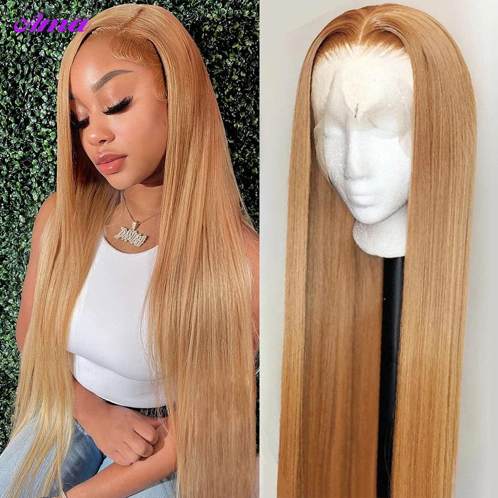 Honey Blonde Lace Front Wig Straight Lace Front Wig #27 Colored Human Hair Wigs For Women Transparent Lace Wigs For Black Women
Honey Blonde Lace Front Wig Straight Lace Front Wig #27 Colored Human Hair Wigs For Women Transparent Lace Wigs For Black Women