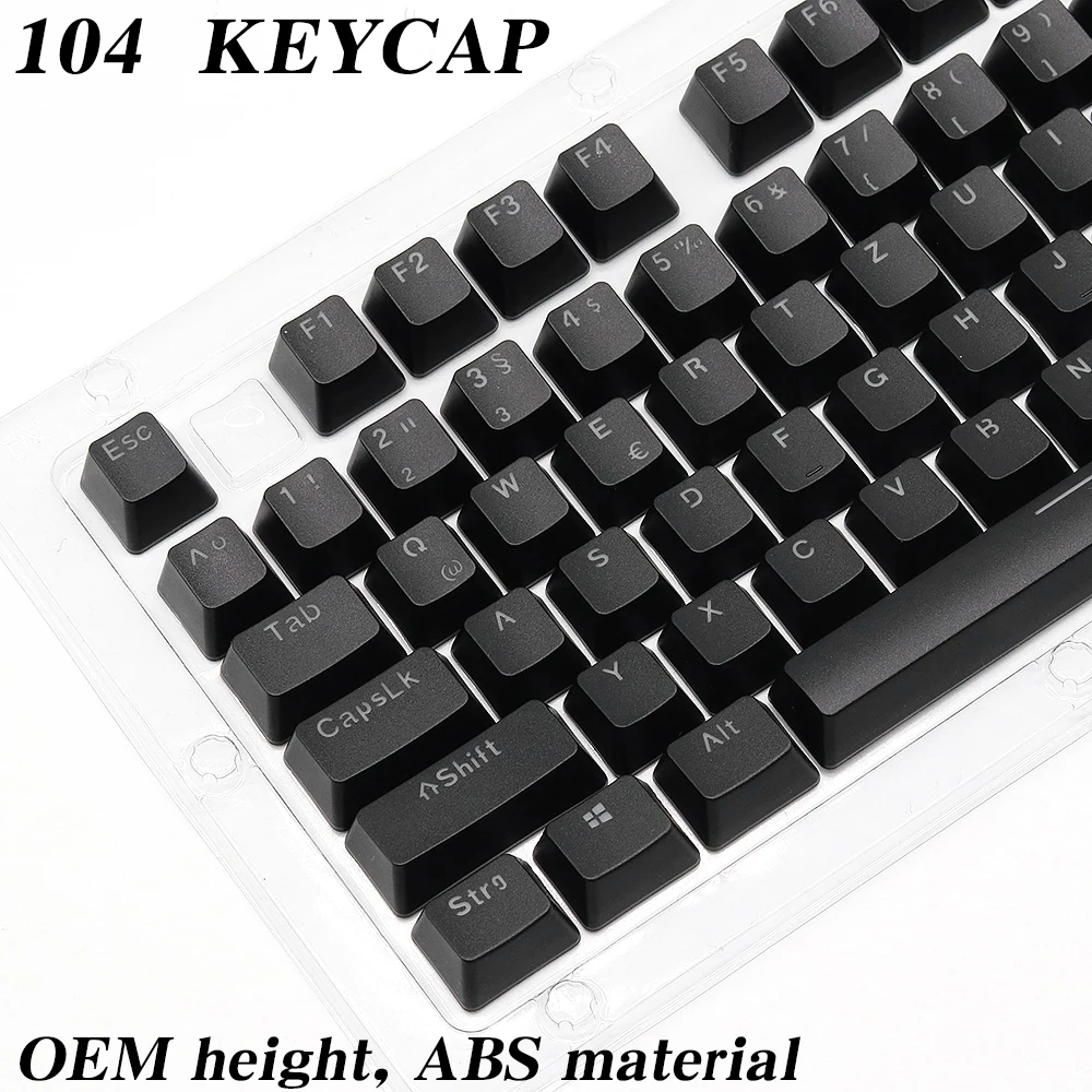

104pcs ABS Universal Mechanical Keyboard Keycaps Backlit Keycap Portuguese Arabic Spanish French German Korean Thai Russian
