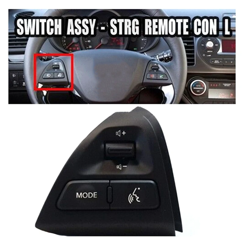 1 Piece Left Steering Wheel Remote Control Switch With Heated Wire For KIA Picanto 2011-2015 967101Y450 96710-1Y450EQ
1 Piece Left Steering Wheel Remote Control Switch With Heated Wire For KIA Picanto 2011-2015 967101Y450 96710-1Y450EQ