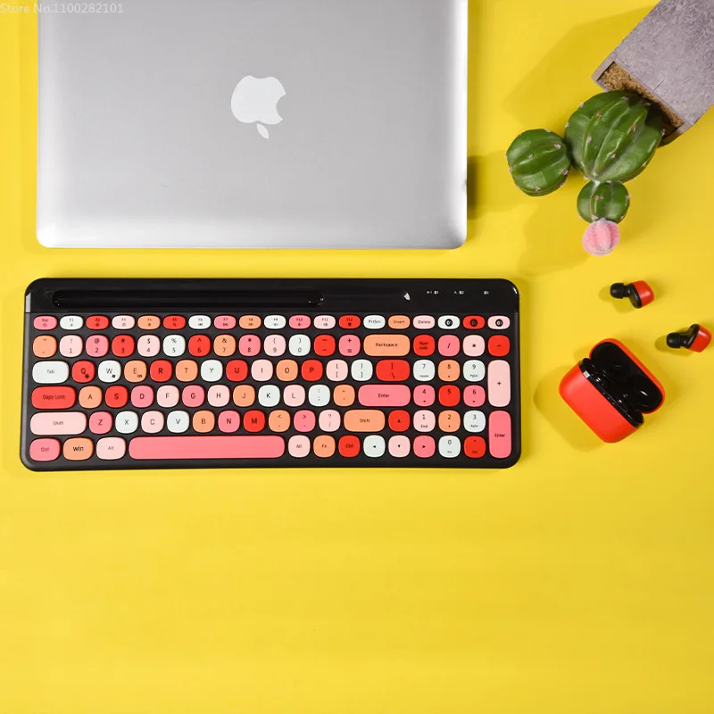 New Wireless Keyboard 100 Key Round Keycap Bluetooth Keyboard Colorful Portable Numeric Keypad for Tablet Laptop Battery Powered
New Wireless Keyboard 100 Key Round Keycap Bluetooth Keyboard Colorful Portable Numeric Keypad for Tablet Laptop Battery Powered