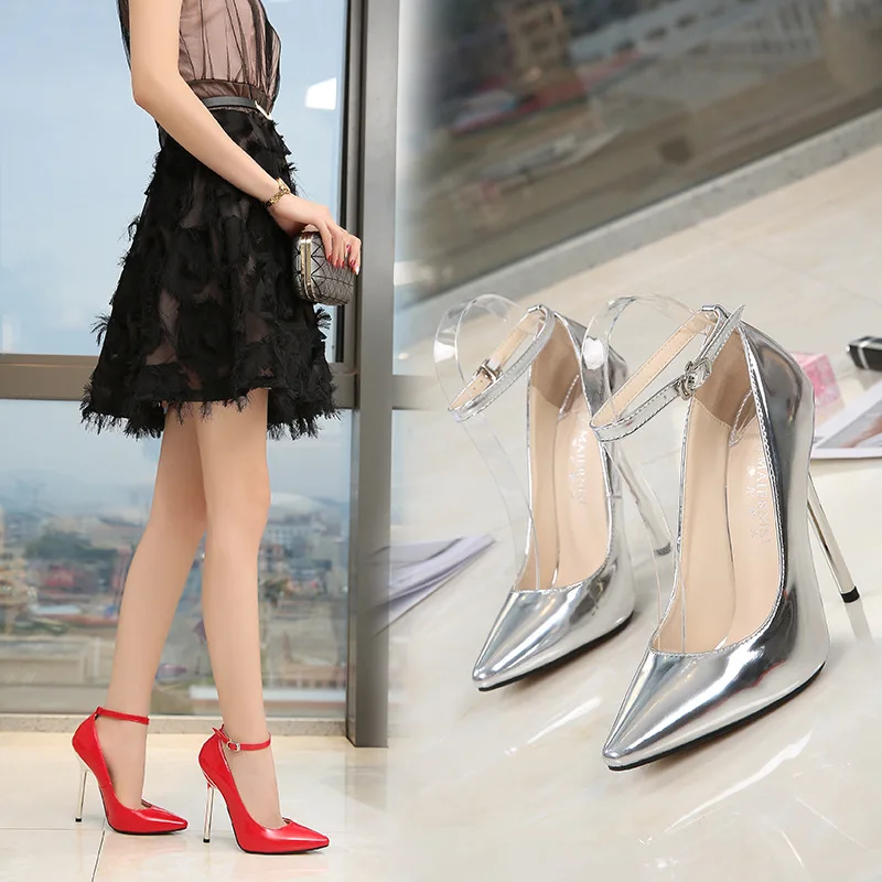 Plus Size 44 Women Thin High Heel Dress Shoes Woman Wedding Gold Silver Shoes Pointed Toe Ankle Buckle Sexy Pumps Work Shoe
Plus Size 44 Women Thin High Heel Dress Shoes Woman Wedding Gold Silver Shoes Pointed Toe Ankle Buckle Sexy Pumps Work Shoe