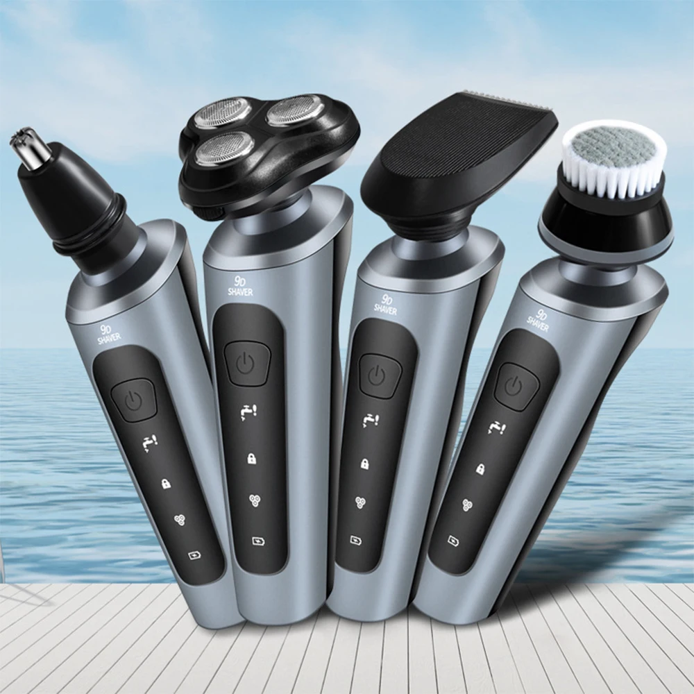 9D 4 Head Waterproof Electric Shaver for Men Wet Dry Beard Electric Razor Facial Shaving Machine Ipx7 Rechargeable Nose Trimmer
9D 4 Head Waterproof Electric Shaver for Men Wet Dry Beard Electric Razor Facial Shaving Machine Ipx7 Rechargeable Nose Trimmer