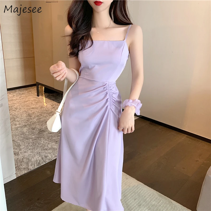 Sleeveless Dress Women Midi High Waist Folds Chic Sundress French Style Sexy Female Vestidos Party Holiday Elegant Mujer Temper
Sleeveless Dress Women Midi High Waist Folds Chic Sundress French Style Sexy Female Vestidos Party Holiday Elegant Mujer Temper