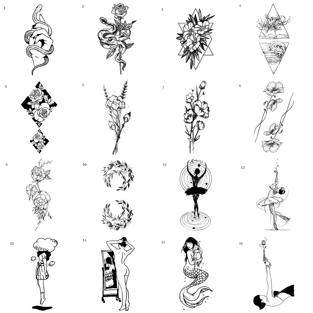 Flowers Tattoos Sticker Black White Sunny Animal Temporary Drawing Body Art Fake Waterproof Tattoo Sticker Body Art Tatoo Print
Flowers Tattoos Sticker Black White Sunny Animal Temporary Drawing Body Art Fake Waterproof Tattoo Sticker Body Art Tatoo Print