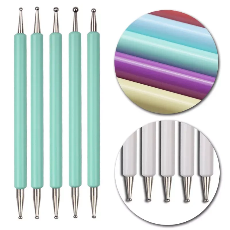 Set UV Gel Painting Nail Art Dotting Pen Acrylic Handle Rhinestone Wood 2 Way Brush Salon Decoration Manicure Tools Kit 
Set UV Gel Painting Nail Art Dotting Pen Acrylic Handle Rhinestone Wood 2 Way Brush Salon Decoration Manicure Tools Kit
