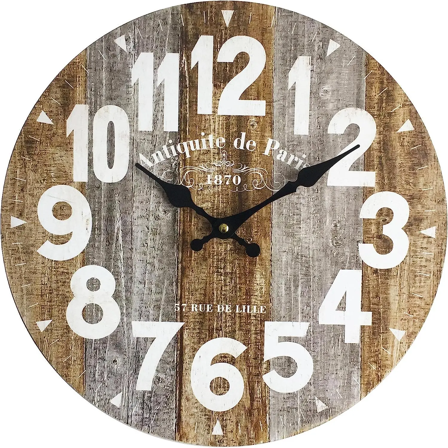 

Reloj de Pared, Relojes industriales para Colgar, Madera MDF, analógico, para Cocina, Sala de Estar - Medidas Ø 34 cm x P 4 cm