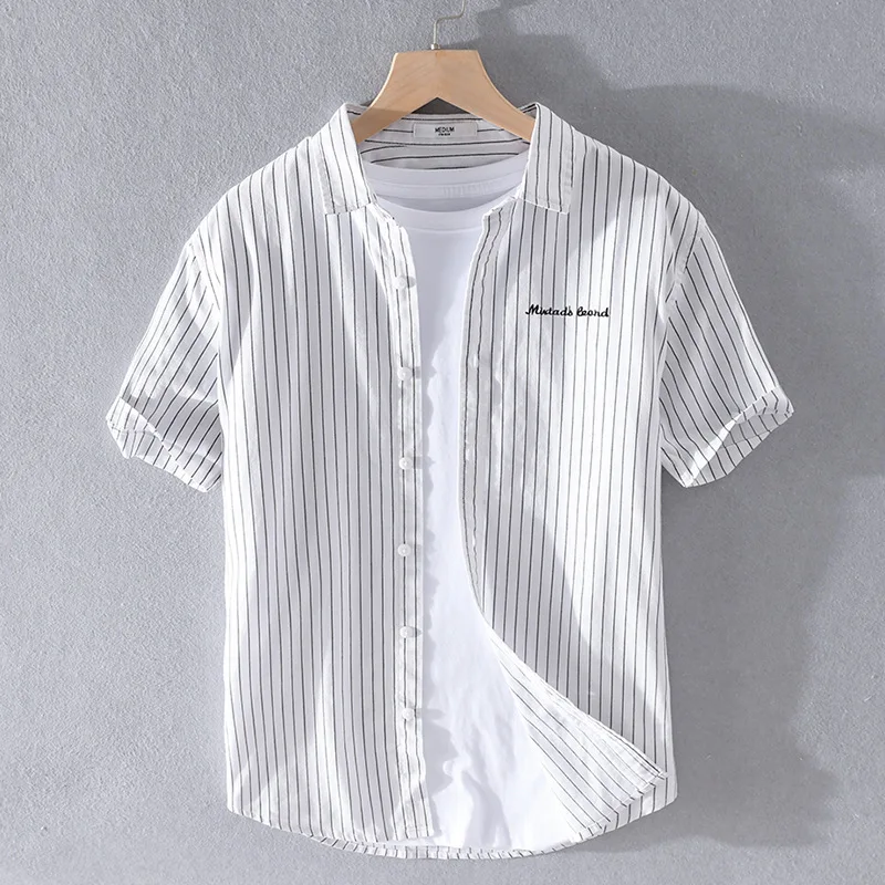2023New Summer Men's Casual Cotton Button Striped T Shirt Men Trendy Men's Versatile Fashion Handsome Trendy Men Clothing
2023New Summer Men's Casual Cotton Button Striped T Shirt Men Trendy Men's Versatile Fashion Handsome Trendy Men Clothing