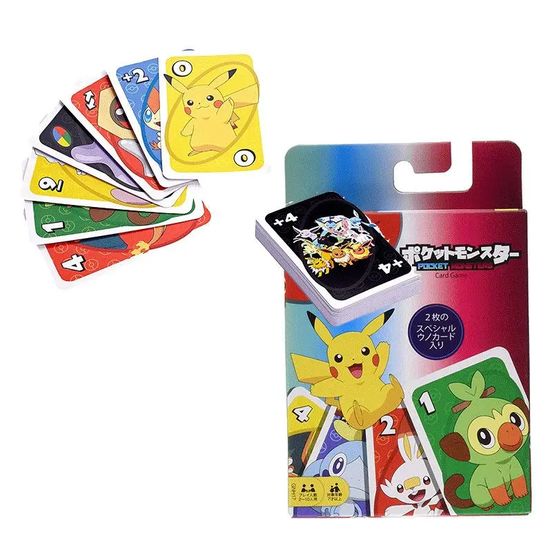2022 Pokemon Kawaii Board Game Anime Cartoon Pikachu Figure Pattern Family Funny Entertainment Poker Cards Games Gift with Box
2022 Pokemon Kawaii Board Game Anime Cartoon Pikachu Figure Pattern Family Funny Entertainment Poker Cards Games Gift with Box