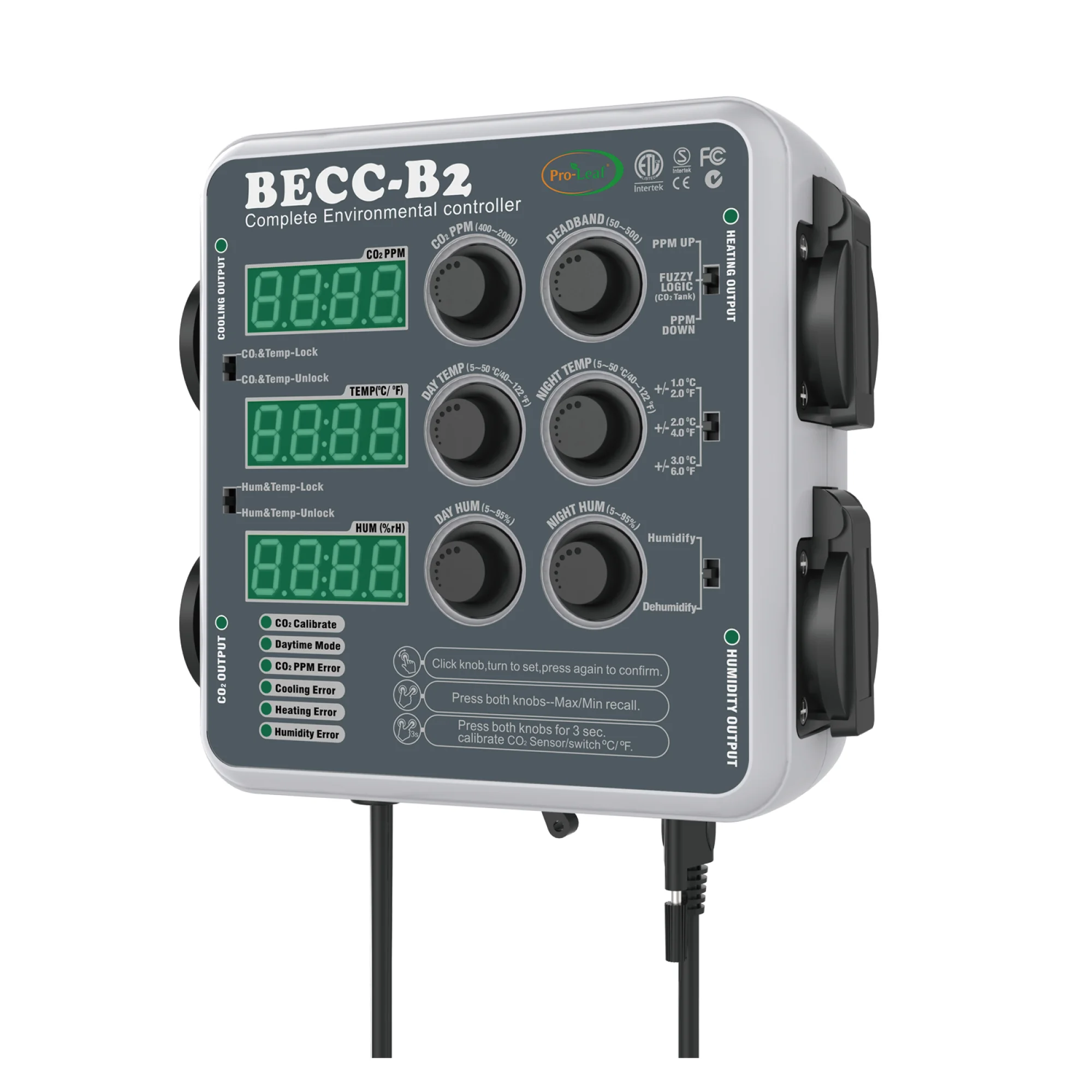 wholesale indoor grow tent supplier temperature-humidity and greenhouse carbon dioxide controller BECC-B2(EU)
wholesale indoor grow tent supplier temperature-humidity and greenhouse carbon dioxide controller BECC-B2(EU)