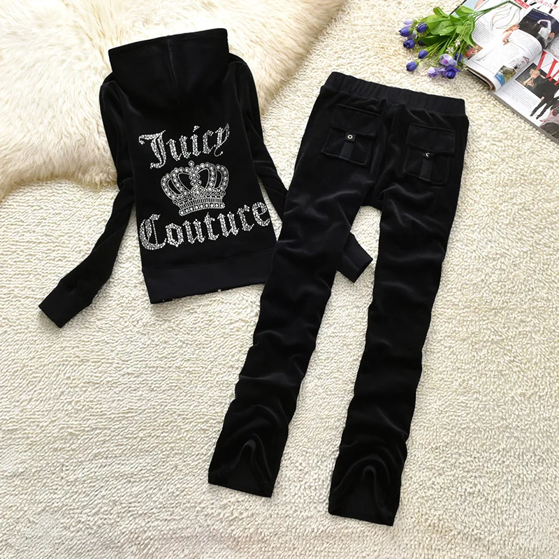 2022 Spring and Autumn Ladies Sweatshirt Velvet Zipper Hoodie Casual Fashion Sportswear 2pcs Sportswear Juciy Coutoure Tracksuit
2022 Spring and Autumn Ladies Sweatshirt Velvet Zipper Hoodie Casual Fashion Sportswear 2pcs Sportswear Juciy Coutoure Tracksuit
