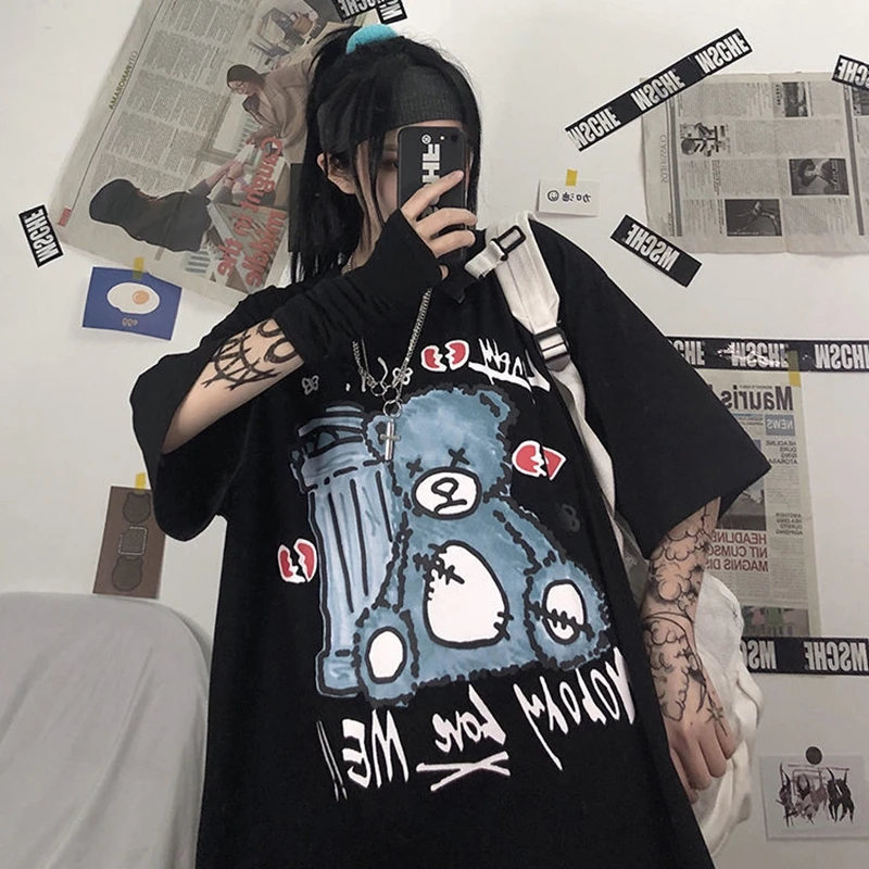 Summer T Shirt Women Harajuku Hip Hop Graffiti Letter Print Short Sleeve Loose casual Oversized T-shirt Streetwear T-Shirt Femm
Summer T Shirt Women Harajuku Hip Hop Graffiti Letter Print Short Sleeve Loose casual Oversized T-shirt Streetwear T-Shirt Femm