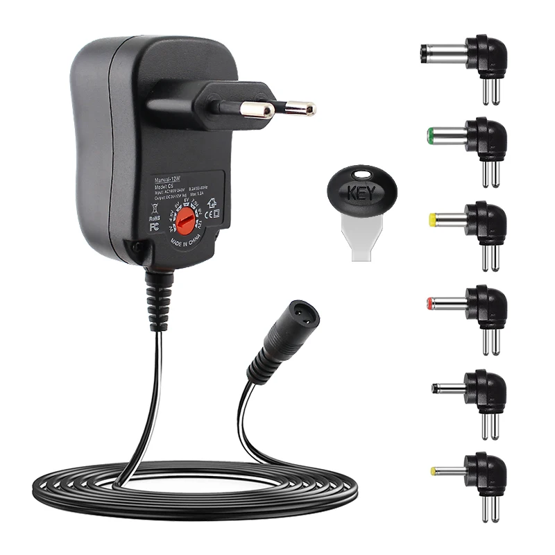DC 12 Volt Adjustable Power Adapter AC 220V TO DC 3V -12V 1.2A 12W Multi Plug 6 Adjustable Power Supply Transformer 220V TO 12V
DC 12 Volt Adjustable Power Adapter AC 220V TO DC 3V -12V 1.2A 12W Multi Plug 6 Adjustable Power Supply Transformer 220V TO 12V
