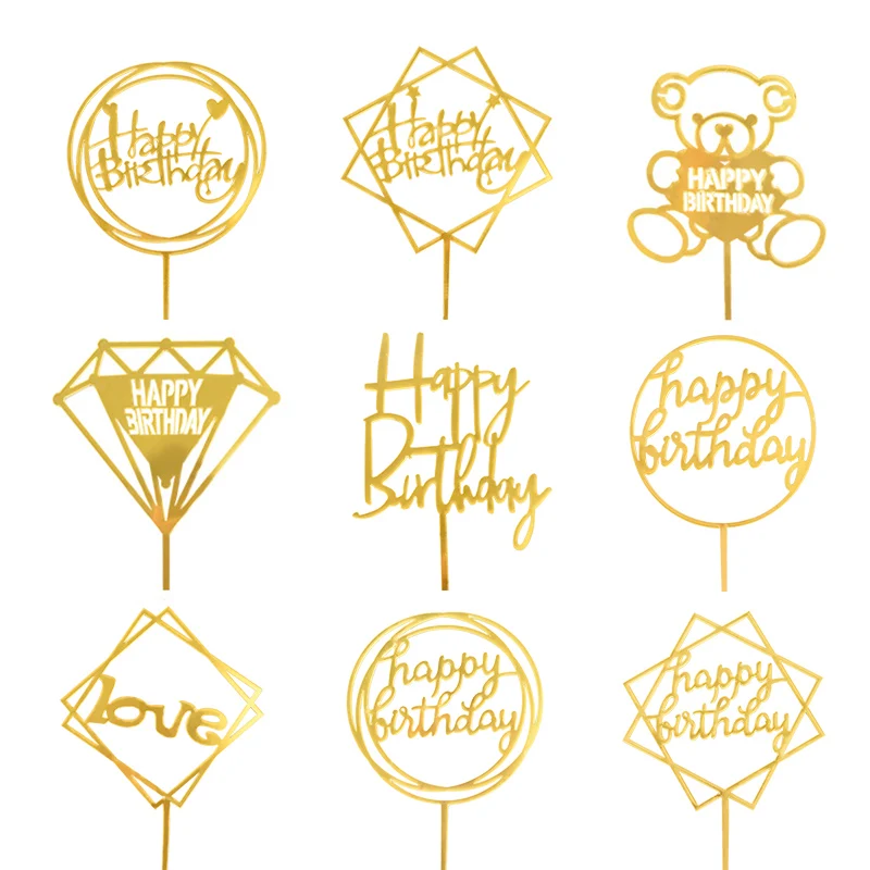 Happy Birthday Cake Topper Acrylic Gold Silver Cake Flag Cupcake Topper For Boy Girl Birthday Party Decorations Wedding Supplies
Happy Birthday Cake Topper Acrylic Gold Silver Cake Flag Cupcake Topper For Boy Girl Birthday Party Decorations Wedding Supplies