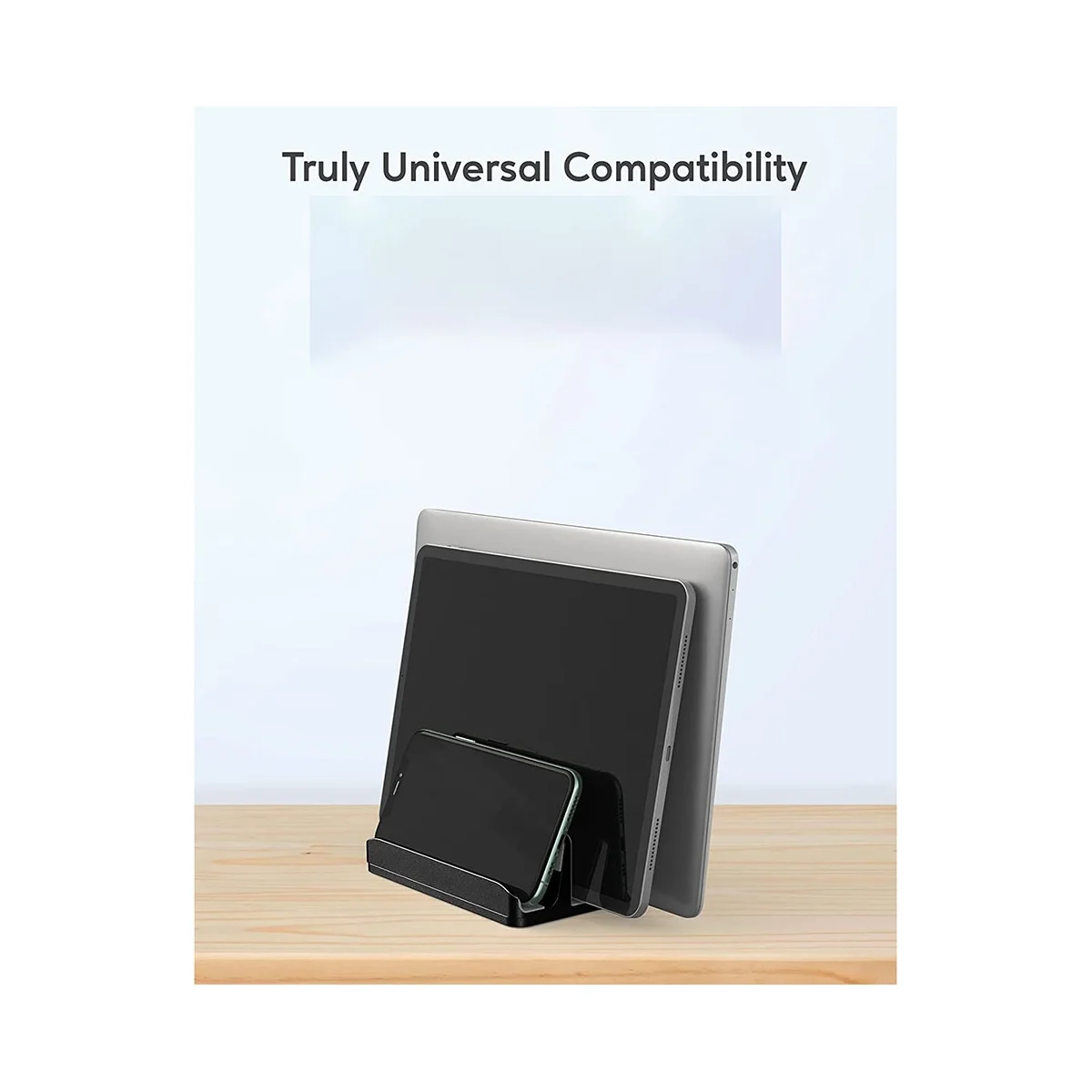 Vertical Laptop Stand 3 Slots for Computer, Tablet, Phone - Fits All Laptop Models (Up to 17.3Inch),Gray
Vertical Laptop Stand 3 Slots for Computer, Tablet, Phone - Fits All Laptop Models (Up to 17.3Inch),Gray