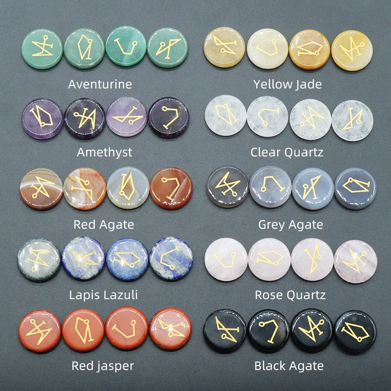 4 Pieces/1 Pack of Four Angel Symbol Crystal Agate Round Engraving DIY Jewelry Angel Star Palace Element Gift Making Size 25mm
4 Pieces/1 Pack of Four Angel Symbol Crystal Agate Round Engraving DIY Jewelry Angel Star Palace Element Gift Making Size 25mm