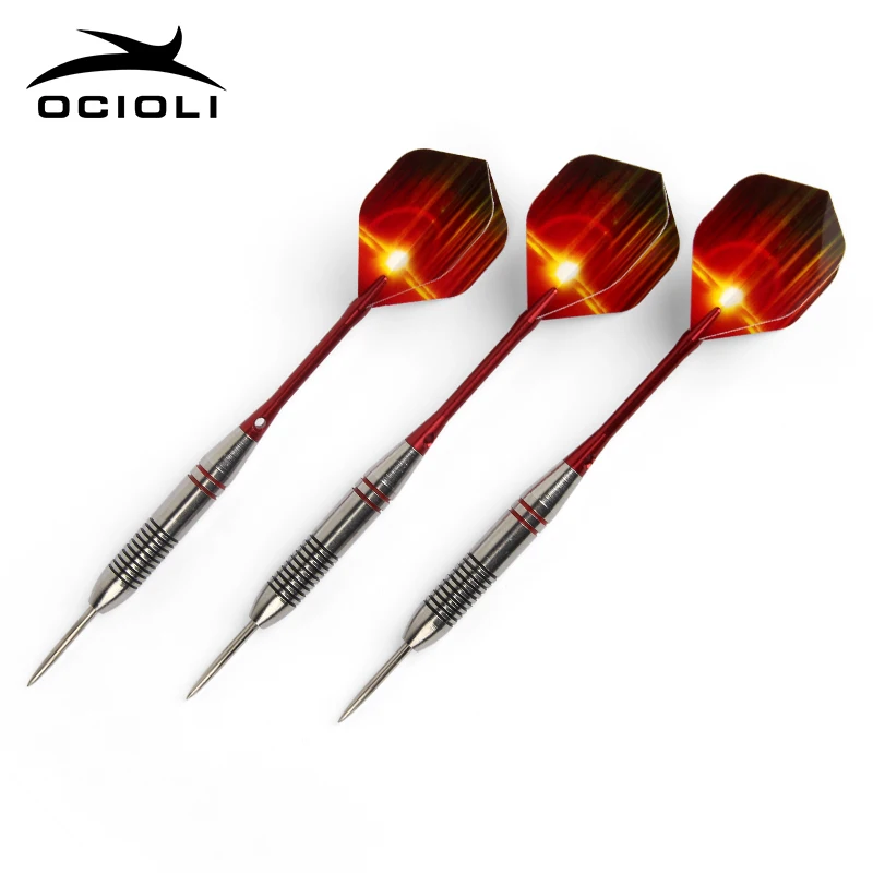 

New 3 Pcs/Sets of Darts Professional 24g Steel Tip Dart with Aluminium Shafts Nice Dart Flights High Quality for Dartboard Game