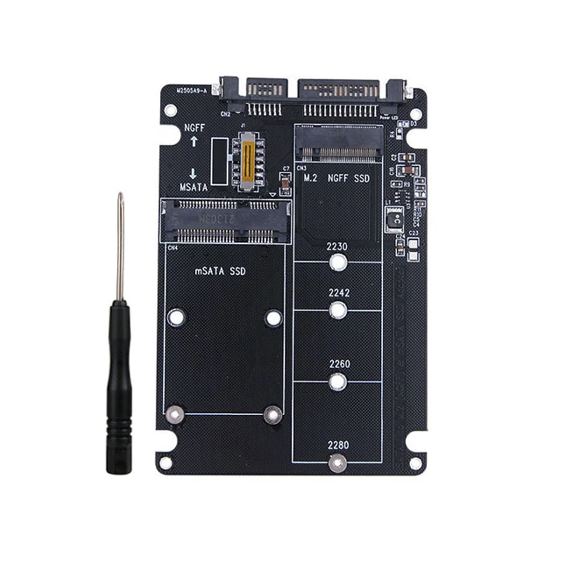 Adapter SSD M2 mSATA Adapter M2 SATA SSD mSATA SSD to SATA3.0 6Gbps Board 2.5" SATA to M2 Converter M.2 to SATA Riser for Laptop
Adapter SSD M2 mSATA Adapter M2 SATA SSD mSATA SSD to SATA3.0 6Gbps Board 2.5" SATA to M2 Converter M.2 to SATA Riser for Laptop