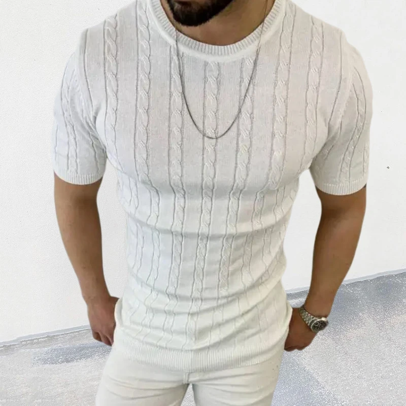 Streetwear Men Clothing Summer Shirts Men Fashion Short Sleeve Tee Knitted t Shirt Men 2023 Solid Color Crew Neck Pullover Top
Streetwear Men Clothing Summer Shirts Men Fashion Short Sleeve Tee Knitted t Shirt Men 2023 Solid Color Crew Neck Pullover Top